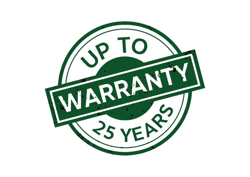 Up to 25 Years Warranty